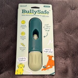 Woof BullySafe Dog Chew Treat Holder, Green
